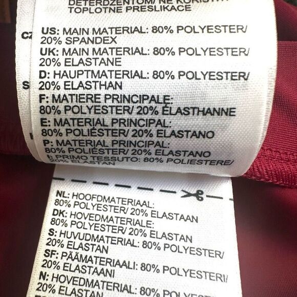 Nike burgundy pants with pink side stripe - Picture 5 of 8